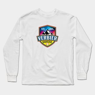 Skiing Verbier Switzerland Suisse Long Sleeve T-Shirt